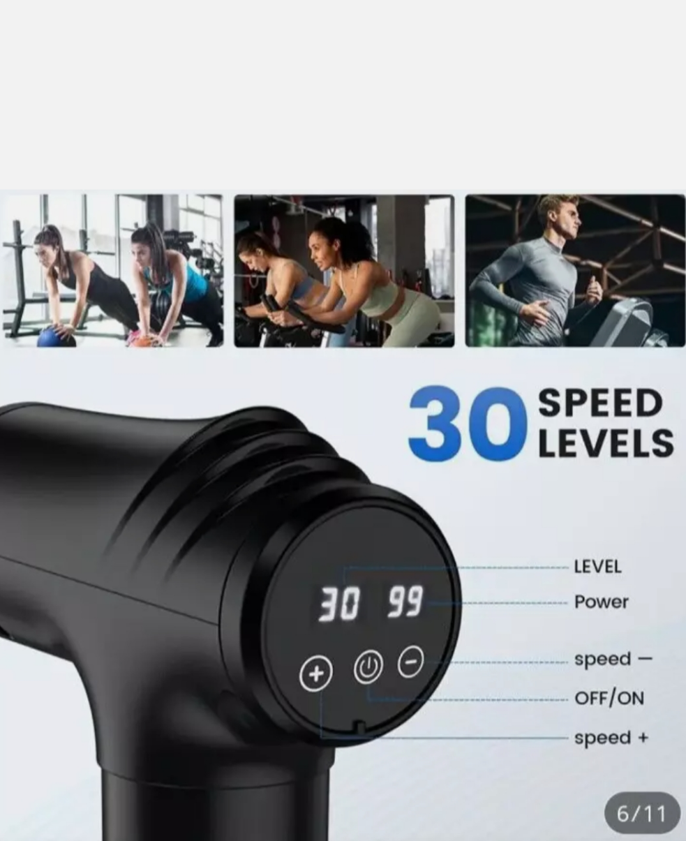 Deep Tissue Massage Gun , Handheld Electric Muscle Massager For Pain Relief