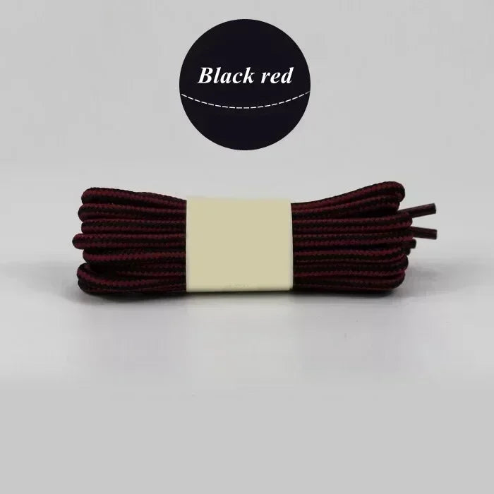 1Pair Round Boot Shoelaces Striped Sneakers Shoe Laces Boots Laces Shoes Strings Outdoor Walking Hiking Shoelace