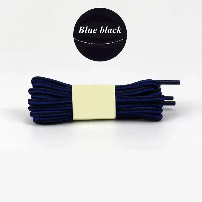 1Pair Round Boot Shoelaces Striped Sneakers Shoe Laces Boots Laces Shoes Strings Outdoor Walking Hiking Shoelace
