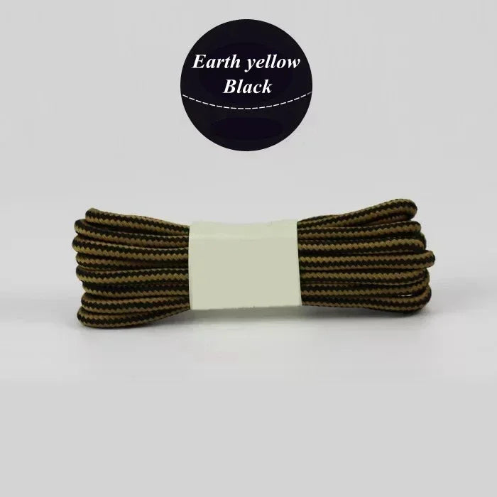 1Pair Round Boot Shoelaces Striped Sneakers Shoe Laces Boots Laces Shoes Strings Outdoor Walking Hiking Shoelace