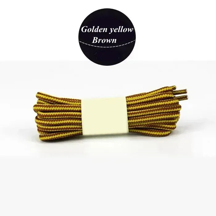 1Pair Round Boot Shoelaces Striped Sneakers Shoe Laces Boots Laces Shoes Strings Outdoor Walking Hiking Shoelace