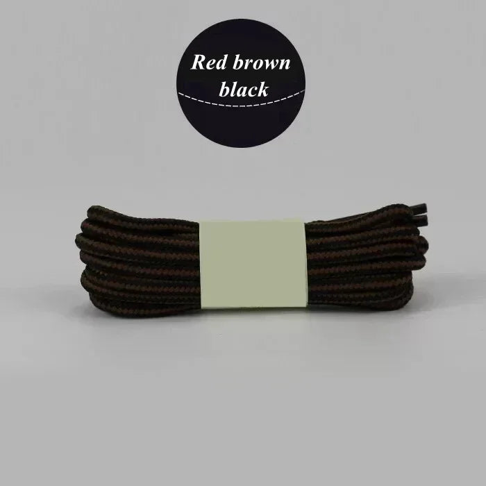 1Pair Round Boot Shoelaces Striped Sneakers Shoe Laces Boots Laces Shoes Strings Outdoor Walking Hiking Shoelace