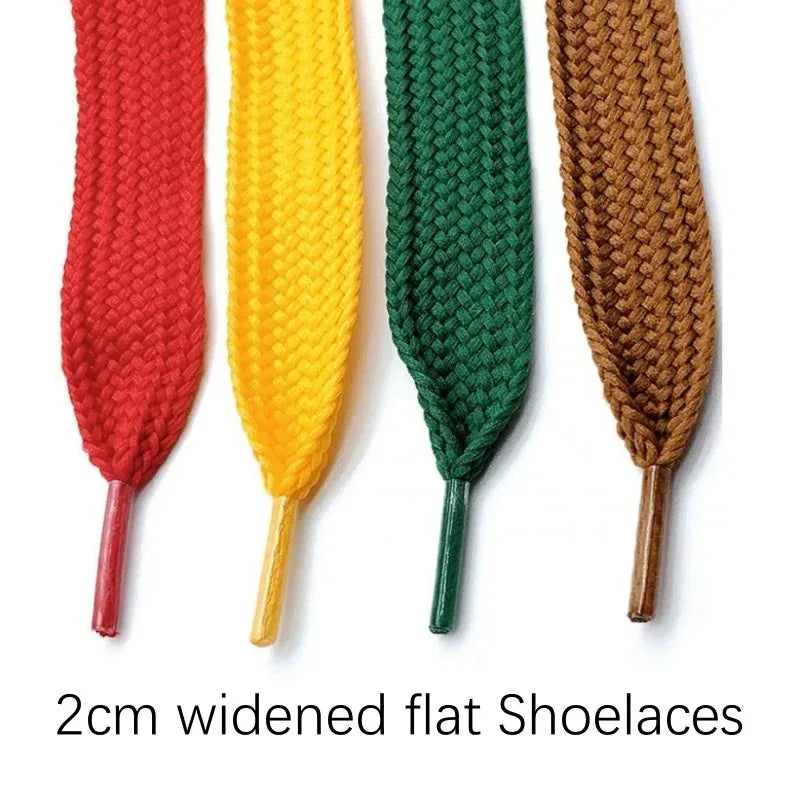 2cm wide fashion laces flat shoelace 18 colors