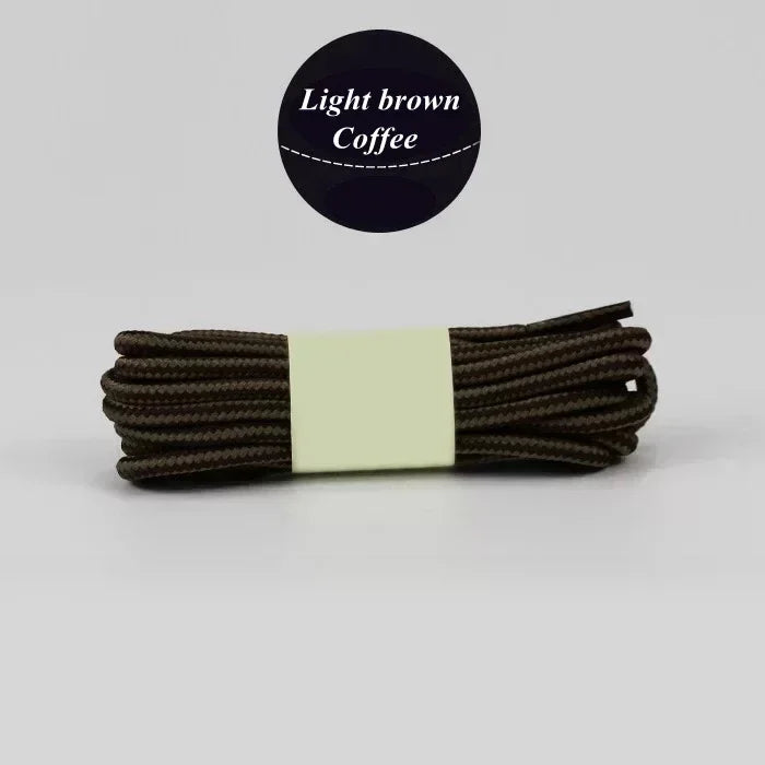 1Pair Round Boot Shoelaces Striped Sneakers Shoe Laces Boots Laces Shoes Strings Outdoor Walking Hiking Shoelace