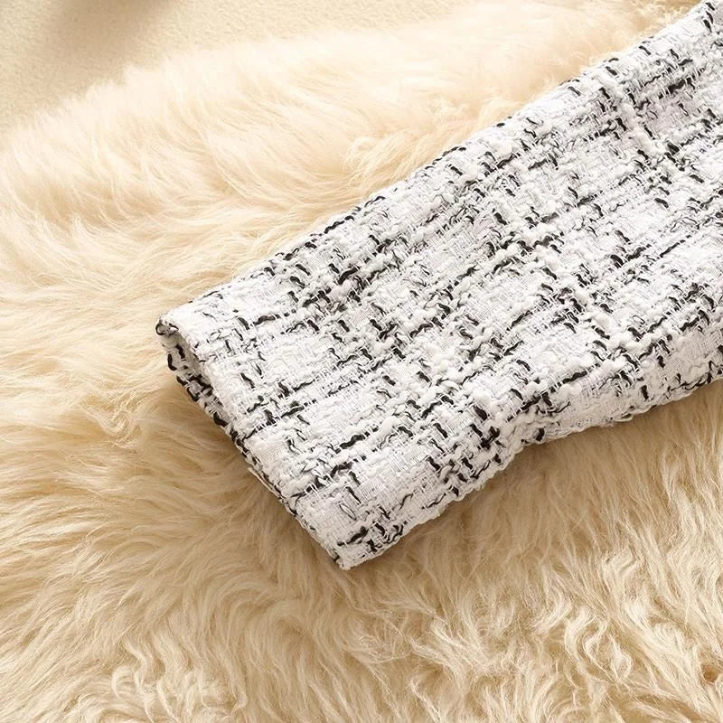 Trendy Ladies Short Joker Temperament Small Fragrant Tweed Coat Cardigan