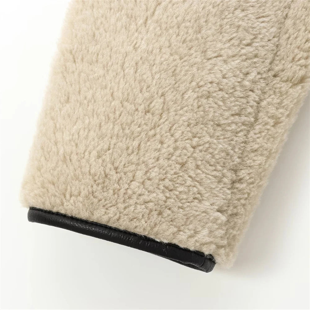 women's jacket jacket Maillard retro decoration round neck single breasted autumn new jacket