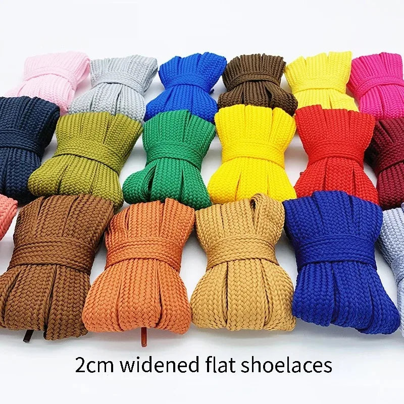 2cm wide fashion laces flat shoelace 18 colors